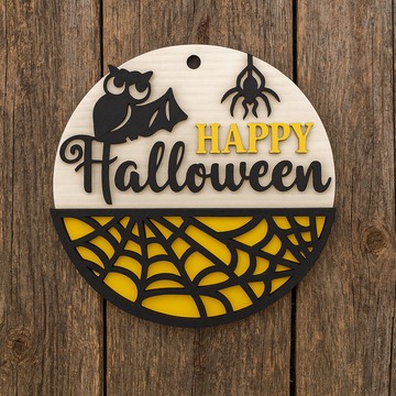 Happy Halloween Wooden Hanging Sign