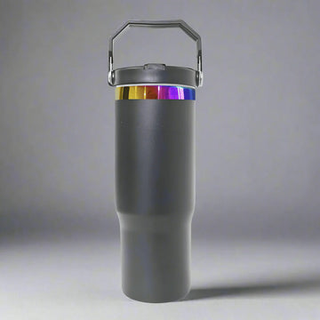 30oz Rainbow Plated Flip Tumblers