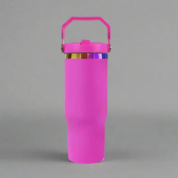 30oz Rainbow Plated Flip Tumblers