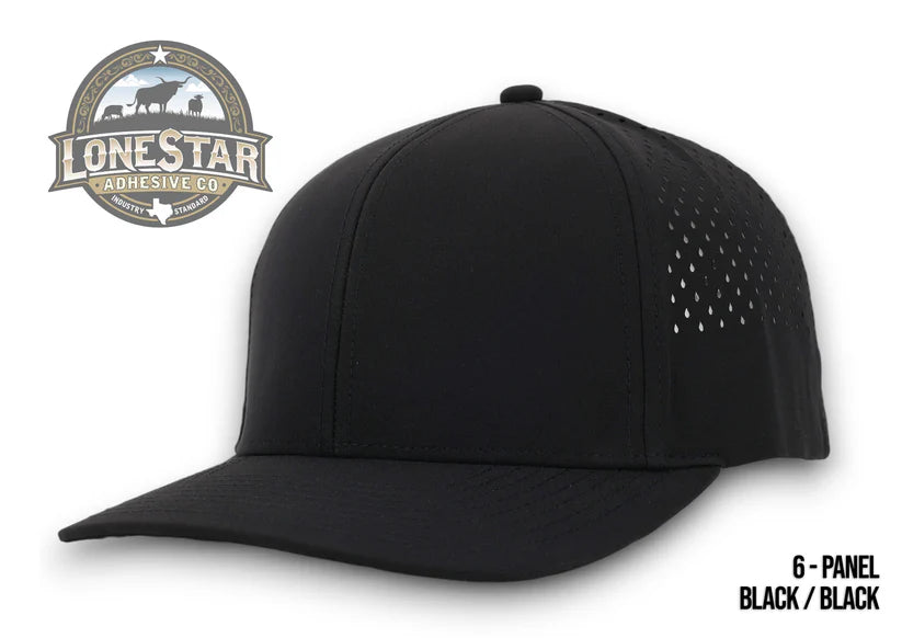 Durra Bull 6-Panel Snapback Hats - Black/Black