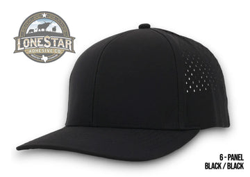 Durra Bull 6-Panel Snapback Hats - Black/Black