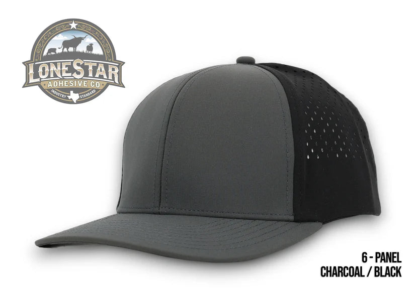 Durra Bull 6-Panel Snapback Hats - Charcoal/Black
