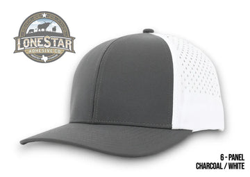Durra Bull 6-Panel Snapback Hats - Charcoal/White