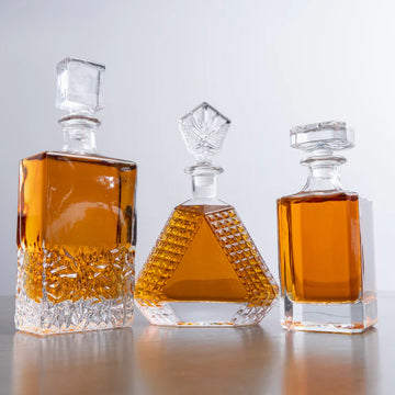 650ml Glass Whiskey Decanter - Triangular