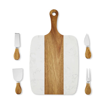Marble Serving Board - 5 Piece Gift Set