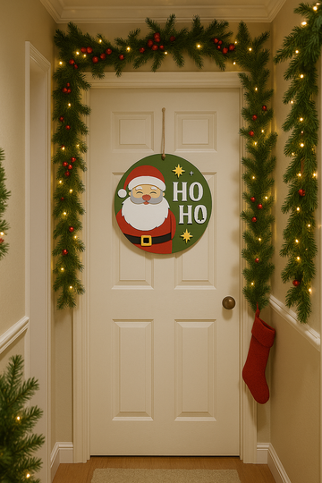 Ho Ho Ho Santa Wooden Sign