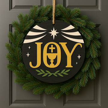 Joy Nativity Wooden Sign