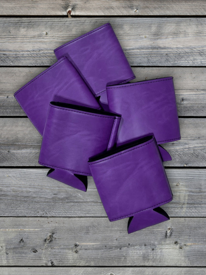 Custom Leatherette Can Duster – 5-Pack – Purple