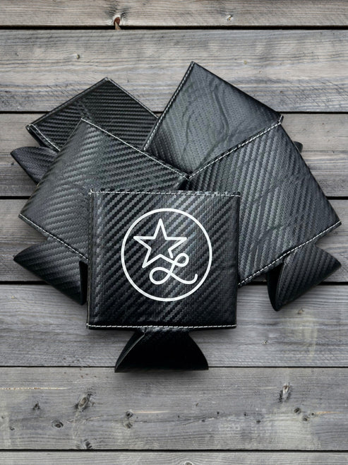 Custom Leatherette Can Duster – 5-Pack – Black Carbon Fiber
