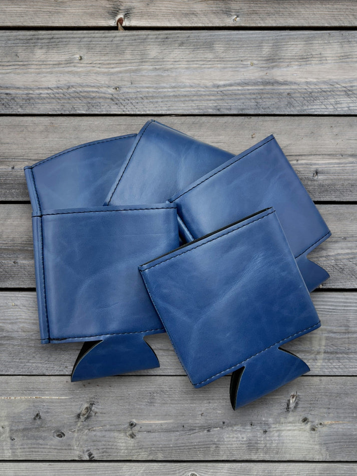 Custom Leatherette Can Duster – 5-Pack – Blue