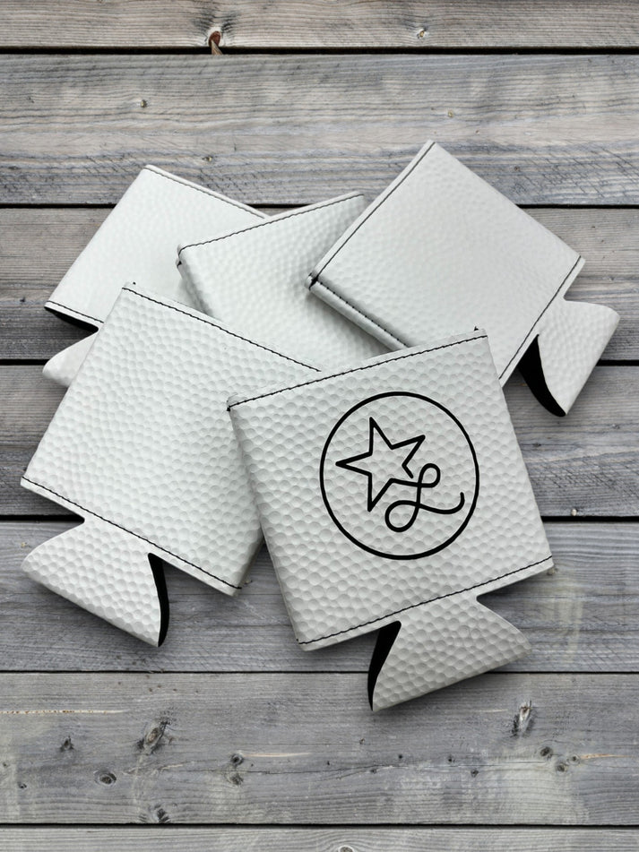 Custom Leatherette Can Duster – 5-Pack – White Marble