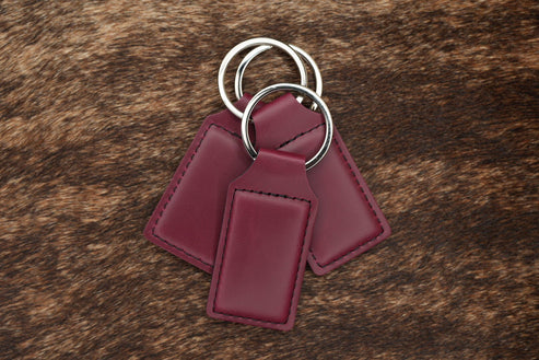 Custom Leatherette Keychain – Maroon
