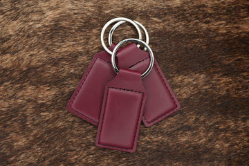 Custom Leatherette Keychain – Maroon