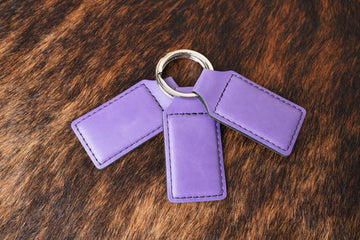 Custom Leatherette Keychain – Violet